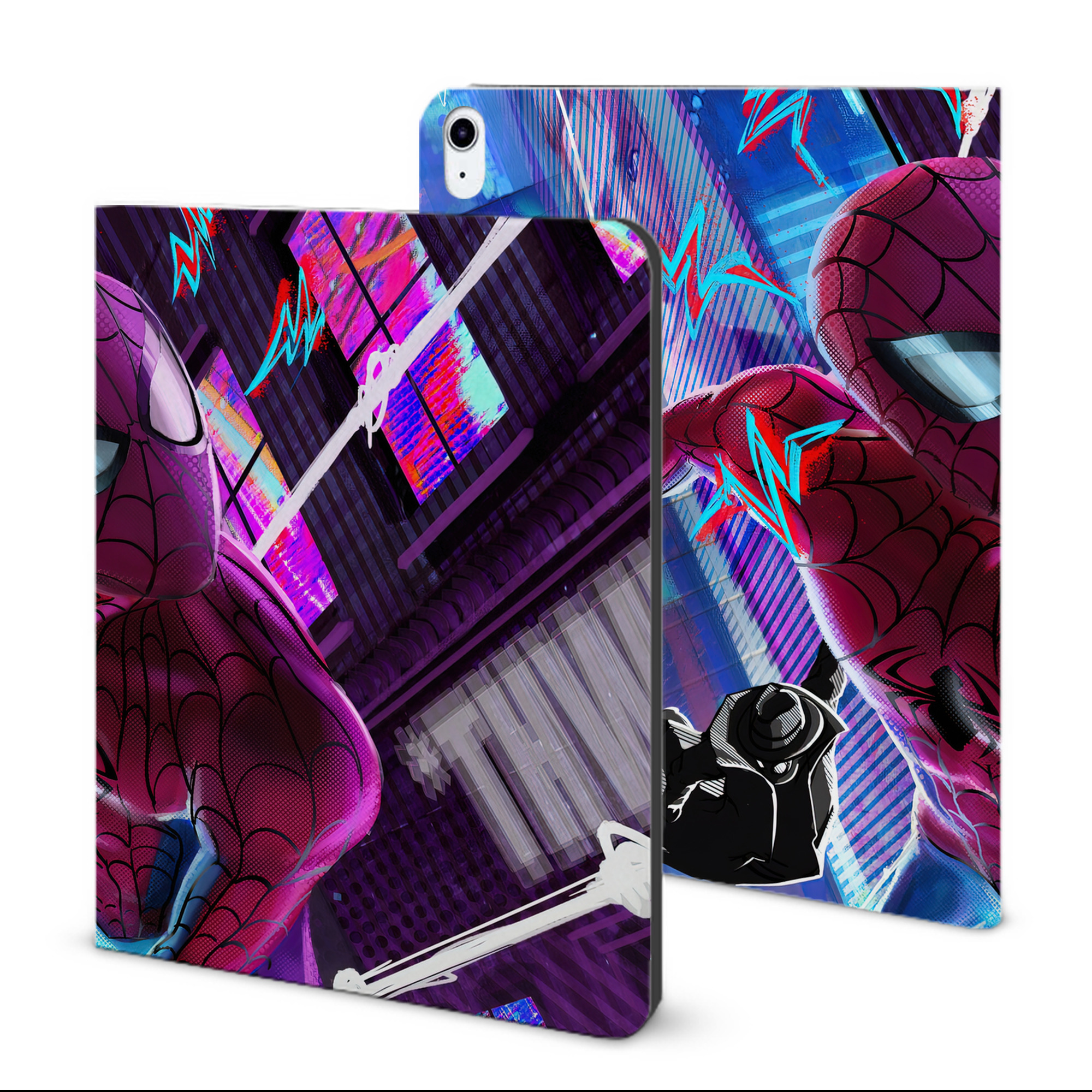 （画像用） Spider Man スパイダーマン IPad ケース ブック型 PUレザー TPU 耐衝撃 軽量 薄型 ペン収納なし 全面保護 IPad 各モデル対応